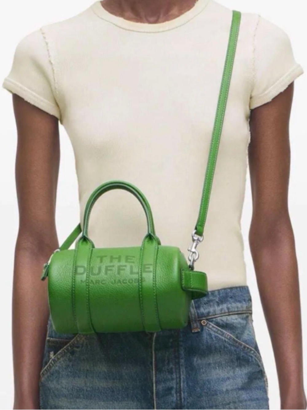 Marc Jacobs Green The Duffel Mini Leather Crossbody Bag - Picture 10 of 11